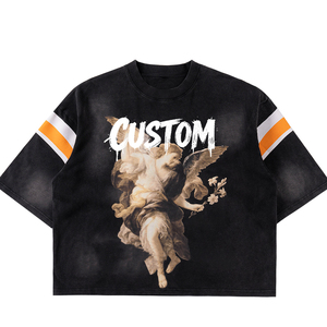 เสื้อยืดโอเวอร์ไซส์พิมพ์ลายกราฟิกแบบซันเฟด ผ้าฝ้าย 100% คุณภาพพรีเมียม เนื้อผ้าหนา GSM เหมาะสำหรับสตรีทแวร์ สำหรับทุกเพศ - Product Image 1