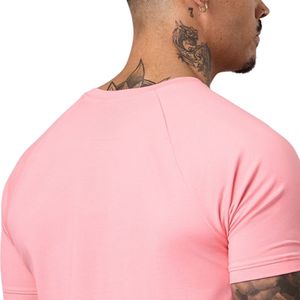Men’s Pink Active Training T Shirt Short Sleeve Lightweight Breathable Running Fitness Workout Gym Casual Sportswear Tee - Product Image 5