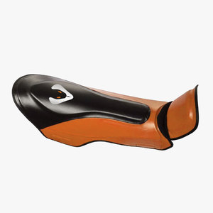 Espinilleras Venomous de cuero negro y naranja con cierre ajustable de velcro, protección profesional para adultos, para todas las estaciones - Product Image 3