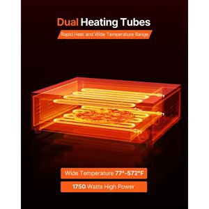 Horno Eléctrico de Convección para Pizza de 16 Pulgadas, Rango de Temperatura de 77-572F, 1750W, Horno para Pizza de Interior con Temporizador y Control de Temperatura - Product Image 3