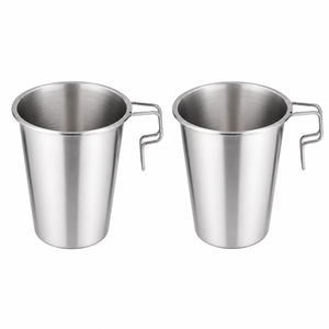 Wholesale <b>Double</b> <b>Wall</b> Stainless Steel <b>Coffee</b> Mug Set Honeycomb Hammered & Ribbed Texture Insulated Metal Tea <b>Cup</b> With Handle - Product Image 5