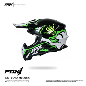 El casco JPX Fox1 Motif X 49 Supermoto Cross ofrece una protección superior y un estilo audaz para la mejor experiencia de motocross. - Product Image 4