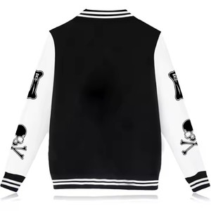 Veste universitaire pour homme, imprimé lettres, style baseball, coupe slim décontractée, boutonnée, type Letterman - Product Image 2