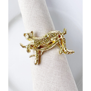 Luxury Home Decor Iron Loop Metal Leaf Design Napkin Ring Wholesale Gold Plated Metal Napkin Rings Leaf Design Dinner Parties - Product Image 6