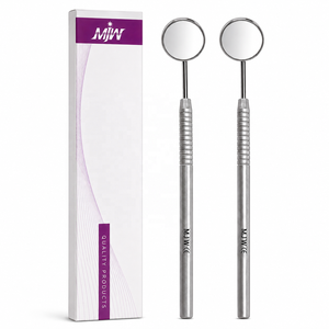 Miroir dentaire avec poignée, 2 pièces, acier inoxydable, taille standard, CE ISO 13485, instrument de diagnostic pour examen buccal - Product Image 2