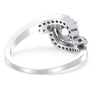 Anillo Halo REYES de Lujo en Plata de Ley 925 Chapado en Oro Amarillo con Moissanita de 1.05Ct para Mujer, Regalo de Boda o Compromiso, Joyería - Product Image 4