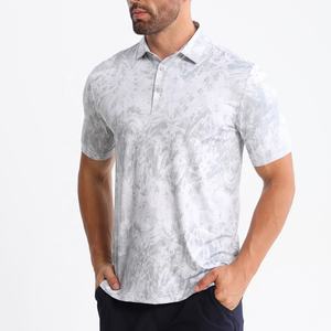 Chemises de golf et de tennis pour hommes à manches courtes avec logo personnalisé, été, 87,3% polyester, 12,7% élasthanne, tissu respirant et doux, imprimées - Product Image 2