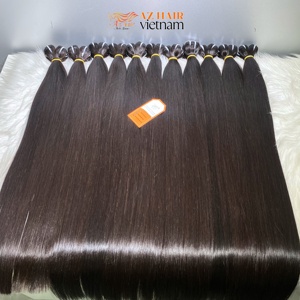 Ready Ship 30'' Unprocessed Remy <b>Hair</b> Bundles Raw Vietnamese Cuticle Aligned Double Drawn Bone Straight 100g <b>Hair</b> Extensions - Product Image 4