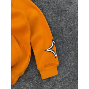 Sudadera con capucha OEM digital personalizable 444 de algodón oversize con cremallera, estilo boxy, con estampado puff, lavado ácido y parches, talla XS, con letras - Product Image 4