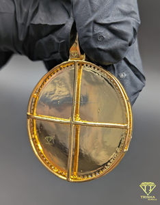 Pendentif Charme Reine Royale Bling Bling, Sertissage de Diamants VVS de Laboratoire, Plaqué Or et Argent, Bijoux Hip Hop - Product Image 6