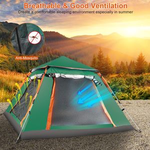Tenda da Campeggio Pop-Up Portatile per 4-5 Persone, Montaggio Istantaneo, 2 Finestre con Zanzariere per Escursionismo e Attività all'Aperto - Product Image 6