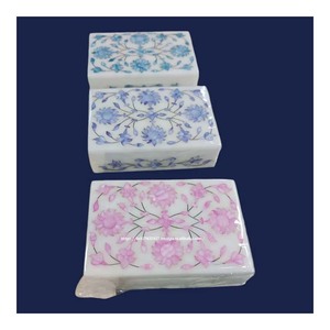 Caja con incrustaciones de mármol hecha a mano antigua de la mejor calidad con material de nácar para decoración del hogar, artículo de regalo - Product Image 5
