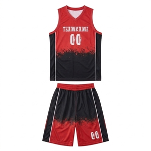 Uniforme de Baloncesto Sublimado de Primera Calidad, Transpirable, Ecológico, 100% Poliéster, Cuello en V, Logotipo Frontal, Secado Rápido, Antibacteriano - Product Image 1