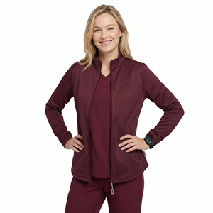 Wholesale Women's Full Zip <b>Scrub</b> Jacket Performance Stretch Medical Coat Custom Logo Princess Seam Nursing Gear <b>Scrub</b> Jackets - Product Image 1