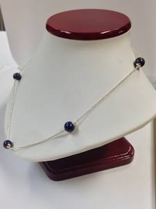 Collar de Lapislázuli en Plata de Ley 925 y Oro Amarillo de 14K, Joyería Fina con Piedras Preciosas para Mujer, Regalo - Product Image 3