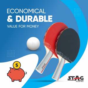 Iconic Victor Professional <b>Table</b> <b>Tennis</b> Playset Stag Iconic Design Wood and Sponge Material for Club Training - Product Image 5