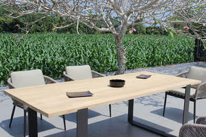 Juego de Comedor para Exteriores Luva Designer con Detalles de Cuerda y Estructura Metálica - Product Image 5