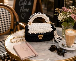 Hot Sale Stylish T <b>Shirt</b> Yarn Handbag with Spacious Interior and Durable Crochet Design for Shopping and Everyday Use for Sale - Product Image 2