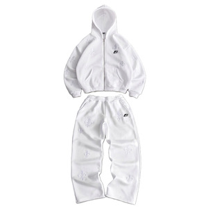 Ensemble survêtement jogging et sweat à capuche pour homme, broderie personnalisée, molleton épais oversize, streetwear, chaud pour l'hiver, OEM B2B USA - Product Image 3