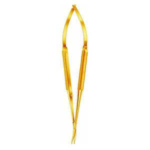 Ciseaux à sourcils professionnels en acier inoxydable doré, lame incurvée tranchante, outil de beauté pour droitiers - Product Image 4
