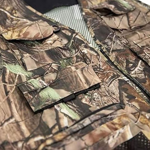 Gilet de chasse camouflage pour homme avec poches, fermeture éclair, respirant, en polyester, style décontracté, pour l'automne - Product Image 5