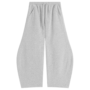 Pantalon de survêtement personnalisé pour femme, hiver, écologique, respirant, doublure polaire, mélange de coton, taille élastique, jambe large, avec cordon de serrage et poches - Product Image 6