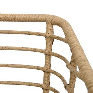 Set di 2 Sedie da Giardino Ergonomiche Medie in Rattan PE e Rovere - Product Image 6