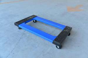 Chariot à roulettes léger 450 kg en polypropylène, plateforme lisse, chariot élévateur pour une approche facile de toutes les directions, haute capacité - Product Image 4