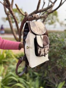 Mochila de estilo occidental de piel de vaca auténtica, mochilas escolares impermeables multiusos Unisex, producto a granel al por mayor de moda - Product Image 2