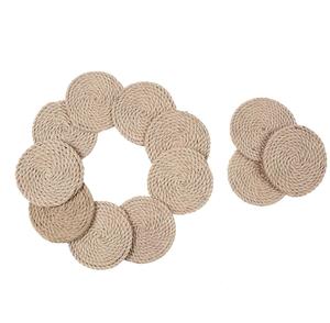 เสื่อปอกระเจาทำด้วยมือ-แผ่นรองจานใยอาหารธรรมชาติสำหรับตกแต่งห้องครัวร้านอาหารและโต๊ะโรงแรม - Product Image 1