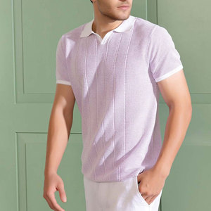 Polo pour hommes 100 % coton, vente en gros OEM, logo personnalisé, manches courtes, anti-plis, coupe confortable, pour le bureau et le sport - Product Image 1