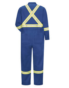 Custom Men Reflective Taped <b>Safety</b> <b>Roadway</b> Construction Work Coverall Wholesale With Pockets Coverall - Product Image 5