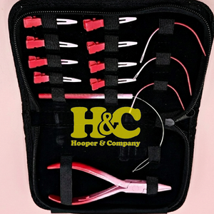 Nouveau Kit d'Outils pour Extensions de Cheveux Ombrés Orange : Pince, Ciseaux, Aiguilles, Pochette, Mini Kit d'Outils Capillaires en Acier Inoxydable avec Clip à Bande et Boucle Logo - Product Image 4