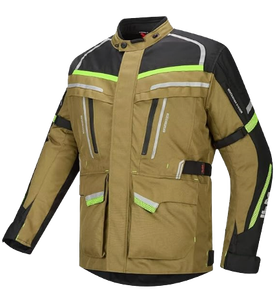 Blouson de moto unisexe avec protections CE, doublure thermique amovible, imperméable, ignifuge et séchage rapide pour le tourisme d'aventure - Product Image 1