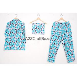 Conjunto de Pijama para Mujer con Estampado Floral, 100% Algodón, Suave y Transpirable, con Cintura Elástica y Mangas Largas - Product Image 4