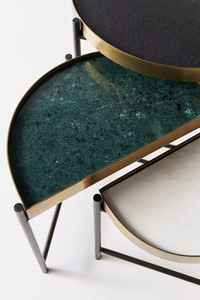 Table basse de luxe, table d'appoint en métal massif, mobilier décoratif pour salon, table basse ancienne brute, vente en gros à bas prix - Product Image 2