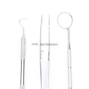 Juego de herramientas manuales de acero inoxidable para limpieza dental: raspador de sarro, pinzas dentales, espejo bucal, kit quirúrgico dental para consultorio. - Product Image 2