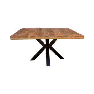 Table à manger industrielle carrée en bois massif la plus vendue 2024 pour une partie de la collection de meubles industriels pour la salle à manger - Product Image 1