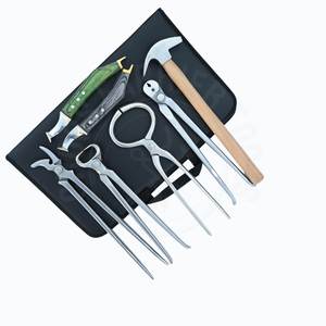 Kit d'outils professionnels pour fermeurs avec coupe-fer à sabots, pince à sabots courbée, marteau de sabotage et extracteur de clous de fer à sabots pour chevaux - Product Image 6
