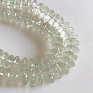 Perles de pierres précieuses en améthyste verte naturelle, facettées, taille bouton, coupe allemande, forme pièce de monnaie, pour la fabrication de bijoux, en brin, pierres en vrac - Product Image 5