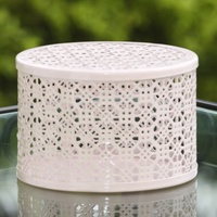 Hot Selling Wholesale Bulk Lovely Pink Designer Metal Jewelry Box Small Size Iron Made Customized Table <strong>Top</strong>