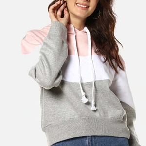 Custom Color Block <b>Patchwork</b> Women Hoodies Long Sleeve Casual Pullover Sweatshirts Drawstring Fleece <b>Tops</b> Plus Size Clothing - Product Image 6