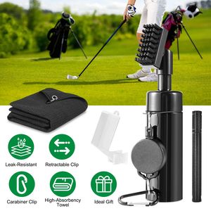 Kit de Limpieza de Palos de Golf 3 en 1 con Clip Retráctil, Botella de Agua de 5 Oz, Afilador de Ranuras y Toalla de Golf - Regalo para Entusiastas del Golf - Product Image 1