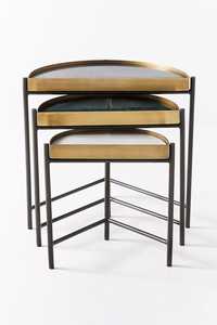 Table basse de luxe, table d'appoint en métal massif, mobilier décoratif pour salon, table basse ancienne brute, vente en gros à bas prix - Product Image 3