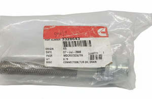 Tubo de Retorno de Aceite para Turbocompresor Sunrise 3328643, Manguera de Lubricación de Acero Inoxidable para Motor Diésel, Compatible con Motor KTA19 - Product Image 2