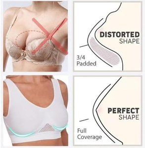 AL SWANS INTERNATIONAL Soutien-gorge de sport pour femme, dos nageur, en maille respirante, sans couture, maintien élevé, coussinets amovibles, col rond, pour le yoga - Product Image 2
