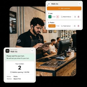 Services de logiciels de gestion personnalisés pour salons de coiffure, offrant des systèmes numériques de gestion de file d'attente rapide - Product Image 6