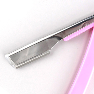Rasoir droit pliable professionnel, lame en acier inoxydable, manche en plastique, lame unique réutilisable, outil de rasage pour le visage, outil de barbier - Product Image 6