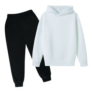Conjunto de chándal infantil de 2 piezas personalizable al por mayor Sudadera con capucha Pantalones deportivos ropa infantil - Product Image 1
