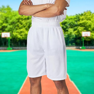 กางเกงกีฬาขาสั้นผู้ชายแบบตาข่าย 3 แพ็ค กางเกงกีฬาบาสเก็ตบอลระบายอากาศได้ดีสำหรับออกกำลังกายในยิมพร้อมกระเป๋าลึก น้ำหนักเบา แห้งเร็ว - Product Image 5